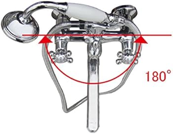 Amazon | シャワーヘッド付壁付け混合水栓｜スパウトロングタイプ